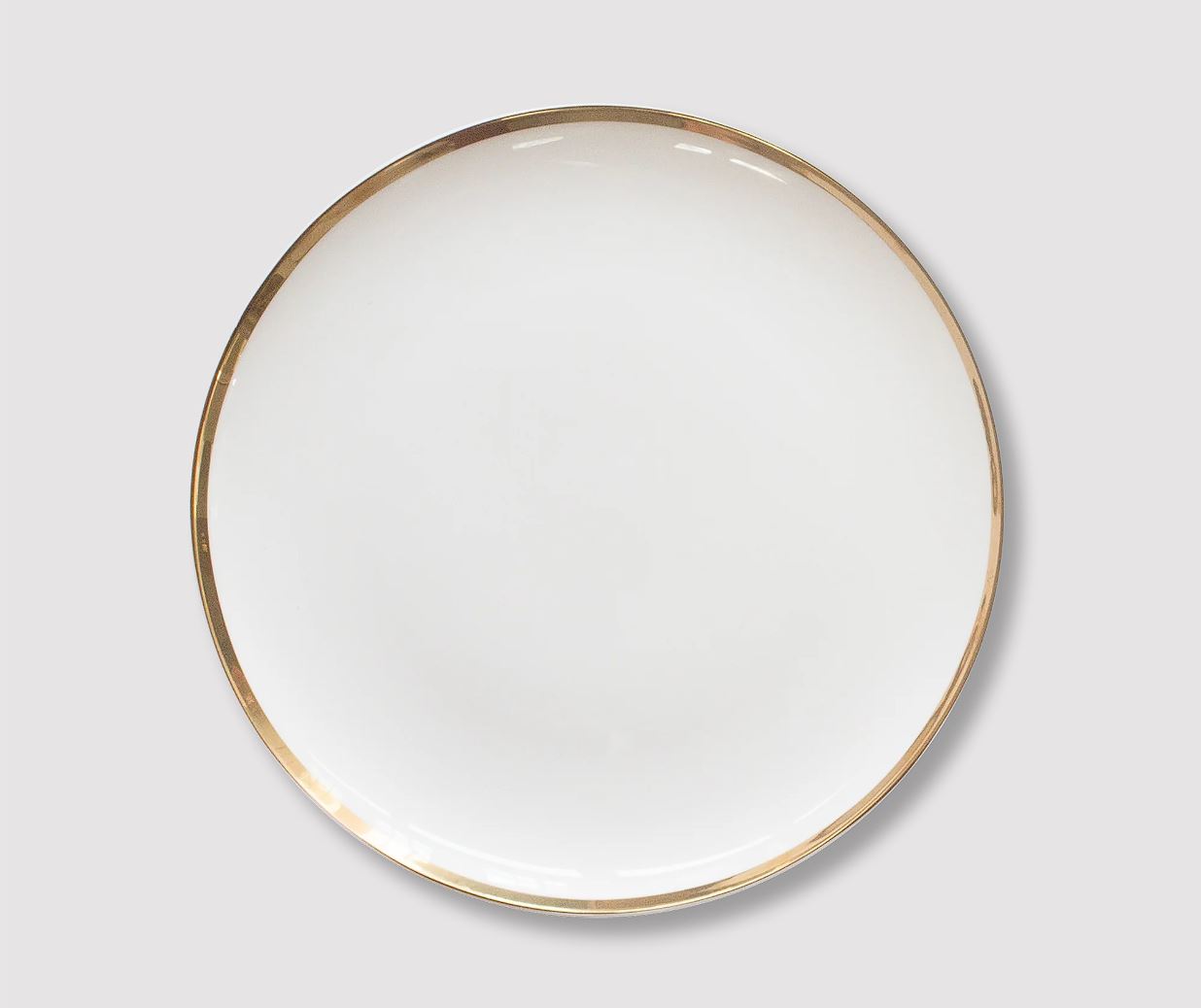 Gold Rim China Dinner Plate